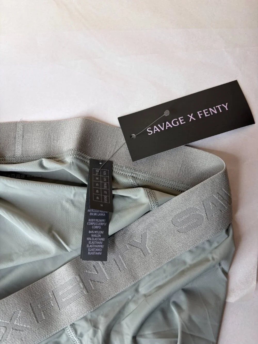 New Savage x Fenty Shadow Fit Boxer Briefs Gray Size M